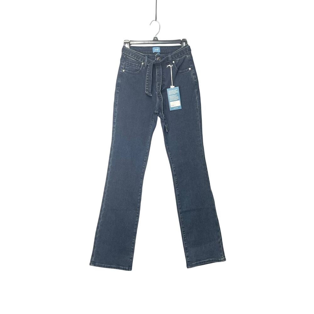 Jag Phoebe Boot Jeans High‎ Rise Sz 0 Inseam 32’ Artesia Blue Self Tie-Belt